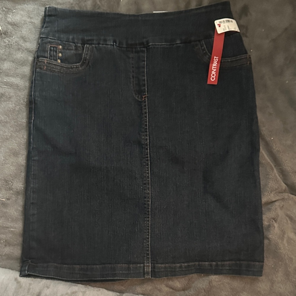 Women's Denim Skirt - Navy